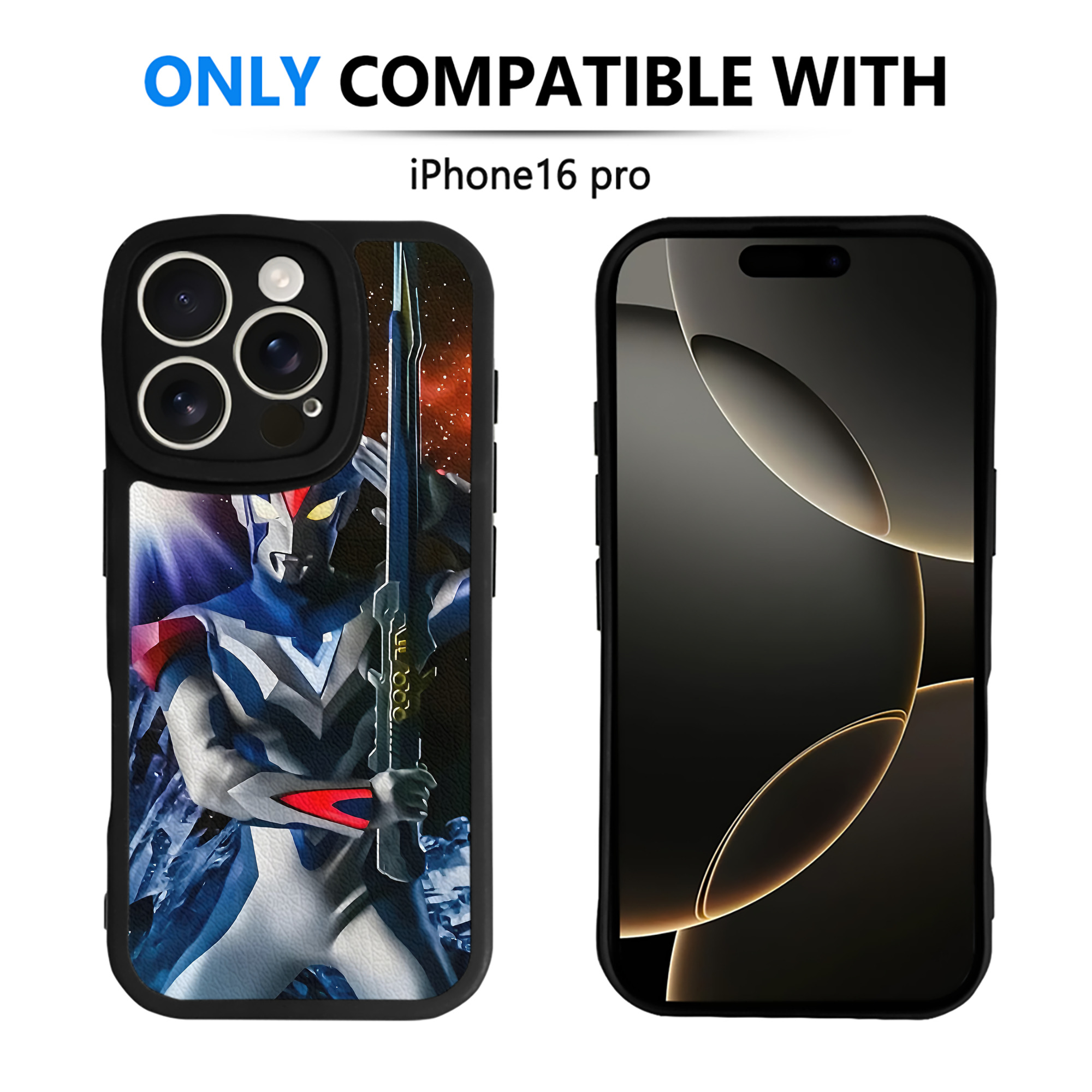 （画像用） ウルトラマン Ultraman 【iPhone 16シリーズ対応】シリコンスマホケース（レザー調） 材質：シリコン